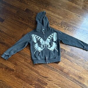 Full Tilt Charcoal Butterfly Hoodie